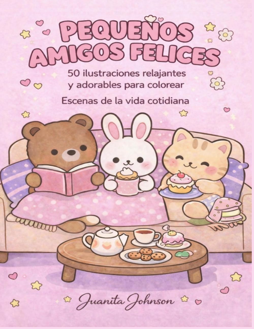 Pequeños amigos felices: 50 láminas para colorear - Escenas de la vida cotidiana