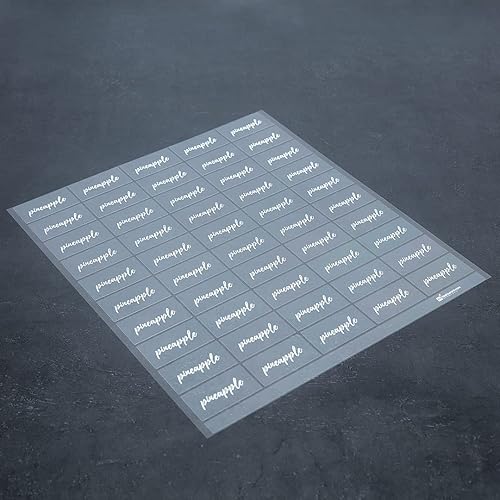 Miniatura 9 de Restaurantware Label Tek - Etiquetas para botellas de jugo de piña de 1.9 x 1 pulgada, 100 etiquetas resistentes al agua para botellas,