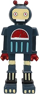 HERCHR Robot Retro Azul, Robot Vintage, Figura De Robot Clásica Retro, Modelo De Robot De Colores Brillantes para Oficina, Gabinete De Vino, Fiesta De Regalo