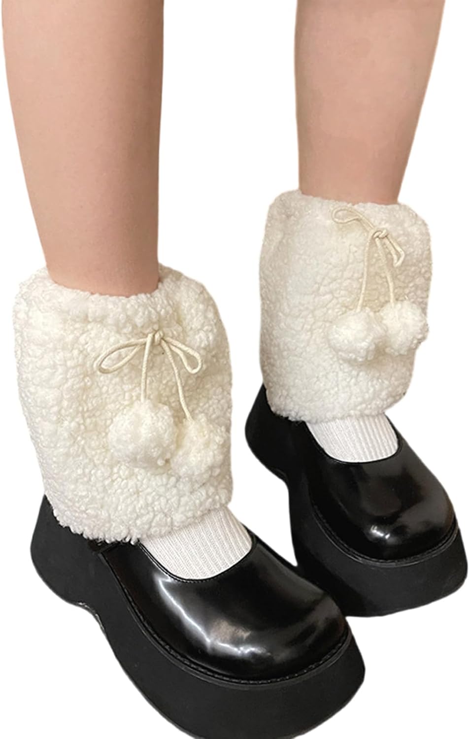 Women's Fuzzy Leg Warmers Winter Furs Furry Leg Warmers Soft Boot Cuffs Covers Halloween Cosplay Costumes Faux Furs Fuzzy Lon Multicolor