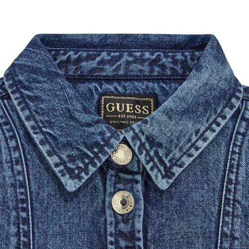 GUESS Girls' Short Sleeve Denim Dress3