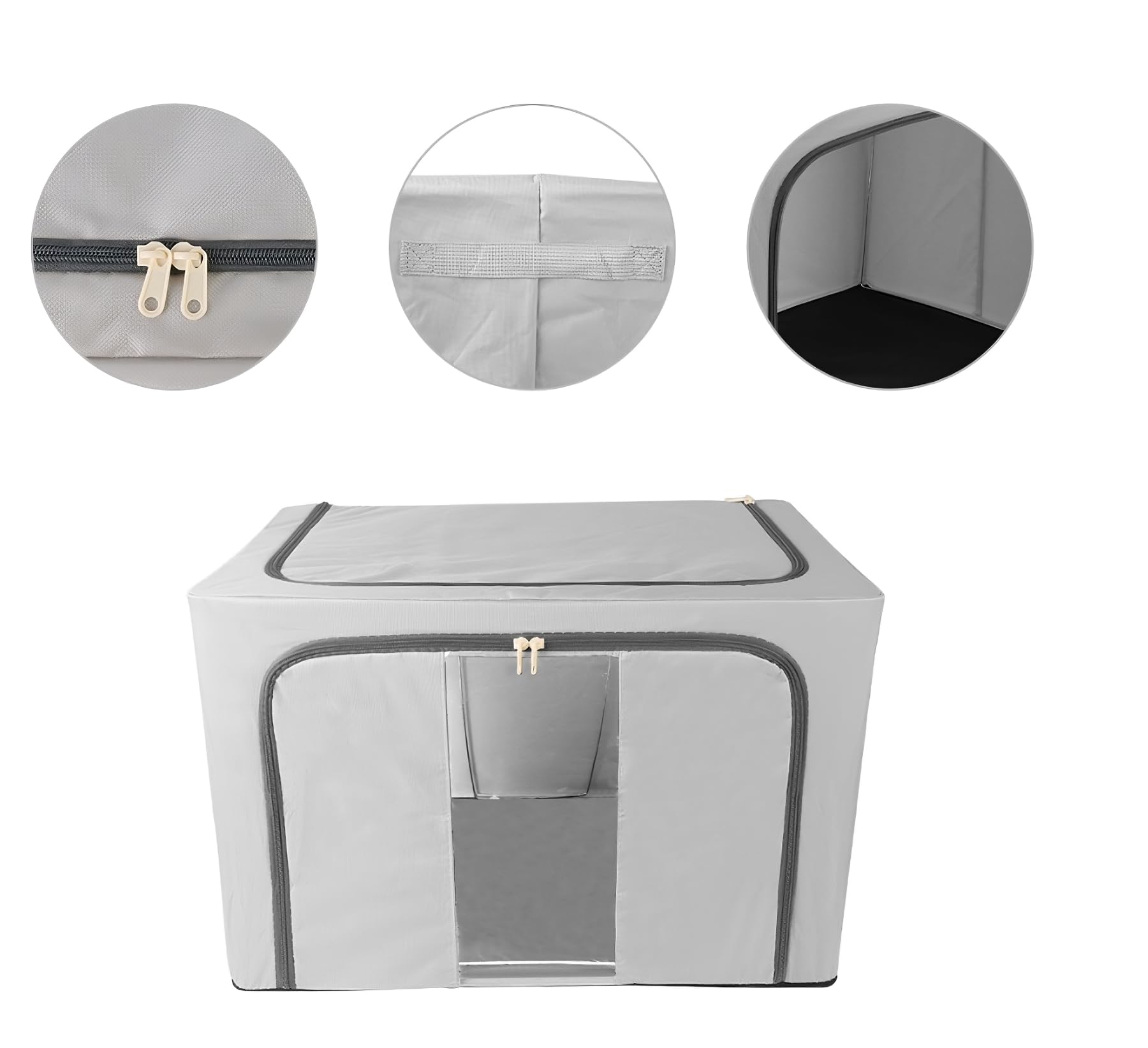Foldable 100L Storage Box with Steel Frame – Thick Oxford Fabric