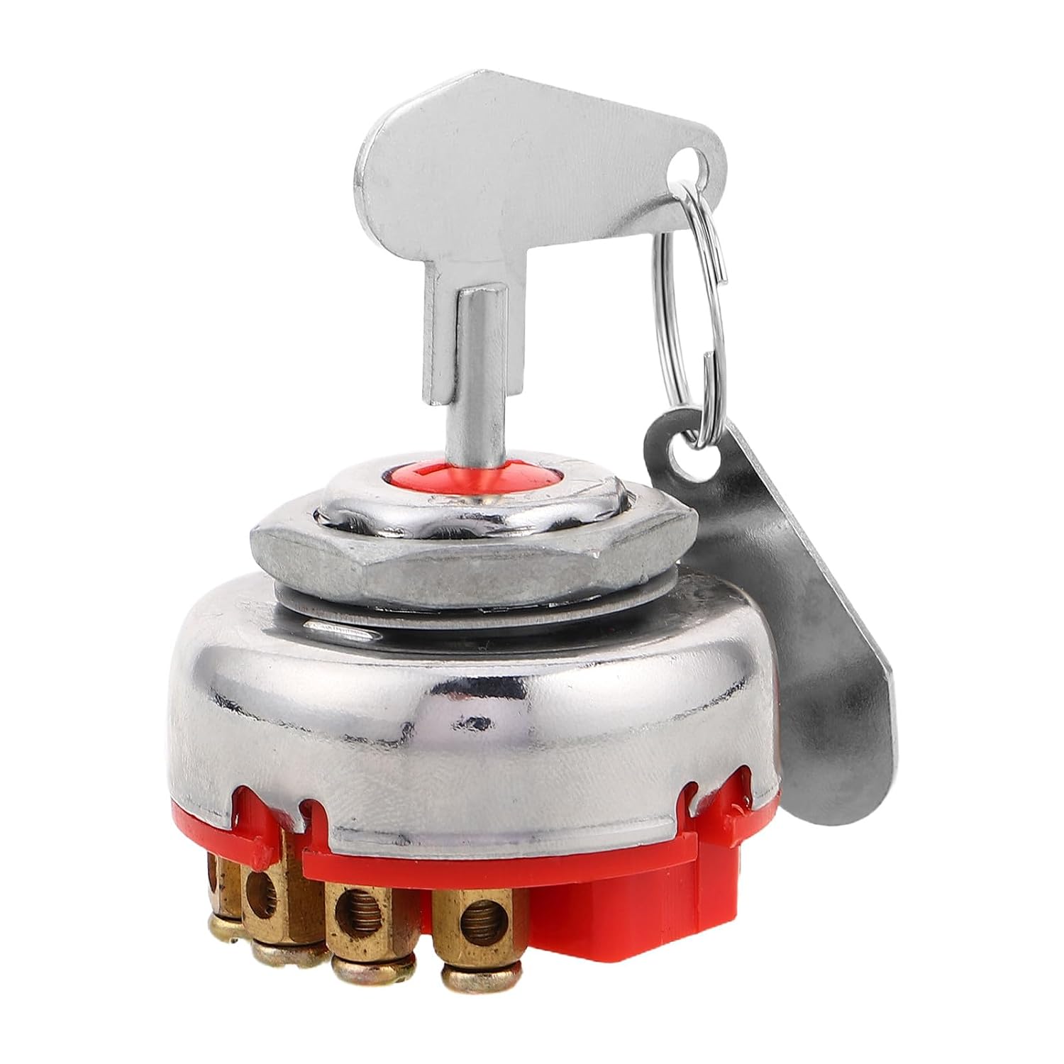 Lawn Mower Ignition Switch - 8 Pins Ignition Switch with Key - 4 Position Starter Lock for Tractor, Trailer, Forklift, and Farm Equipment Electrical Systems