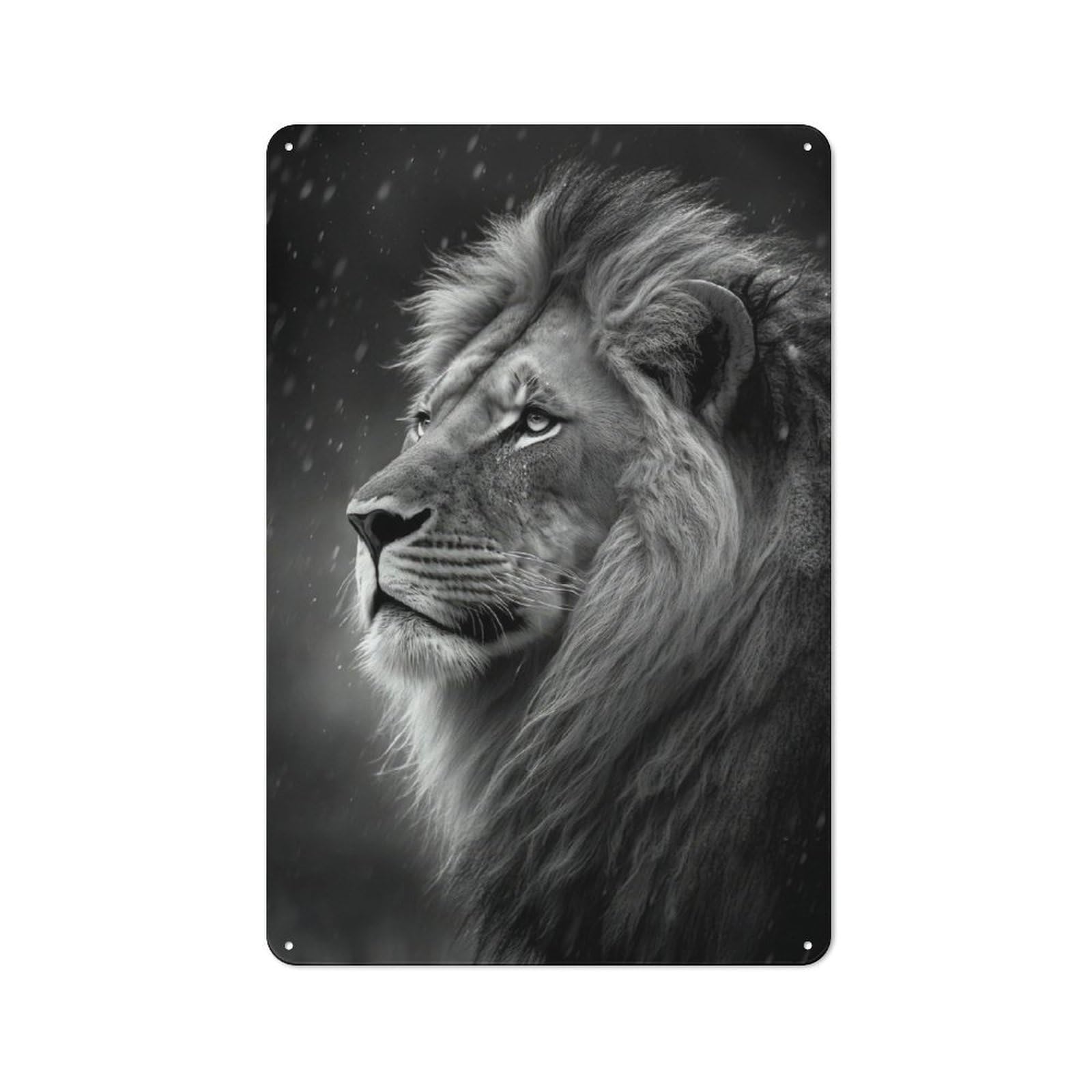 Rainy Lion Retro Metal Wall Decor 30x20cm, Metal Sign for Pub, Home Bar, Shed Or Man Cave, for Relaxed Wall Styling