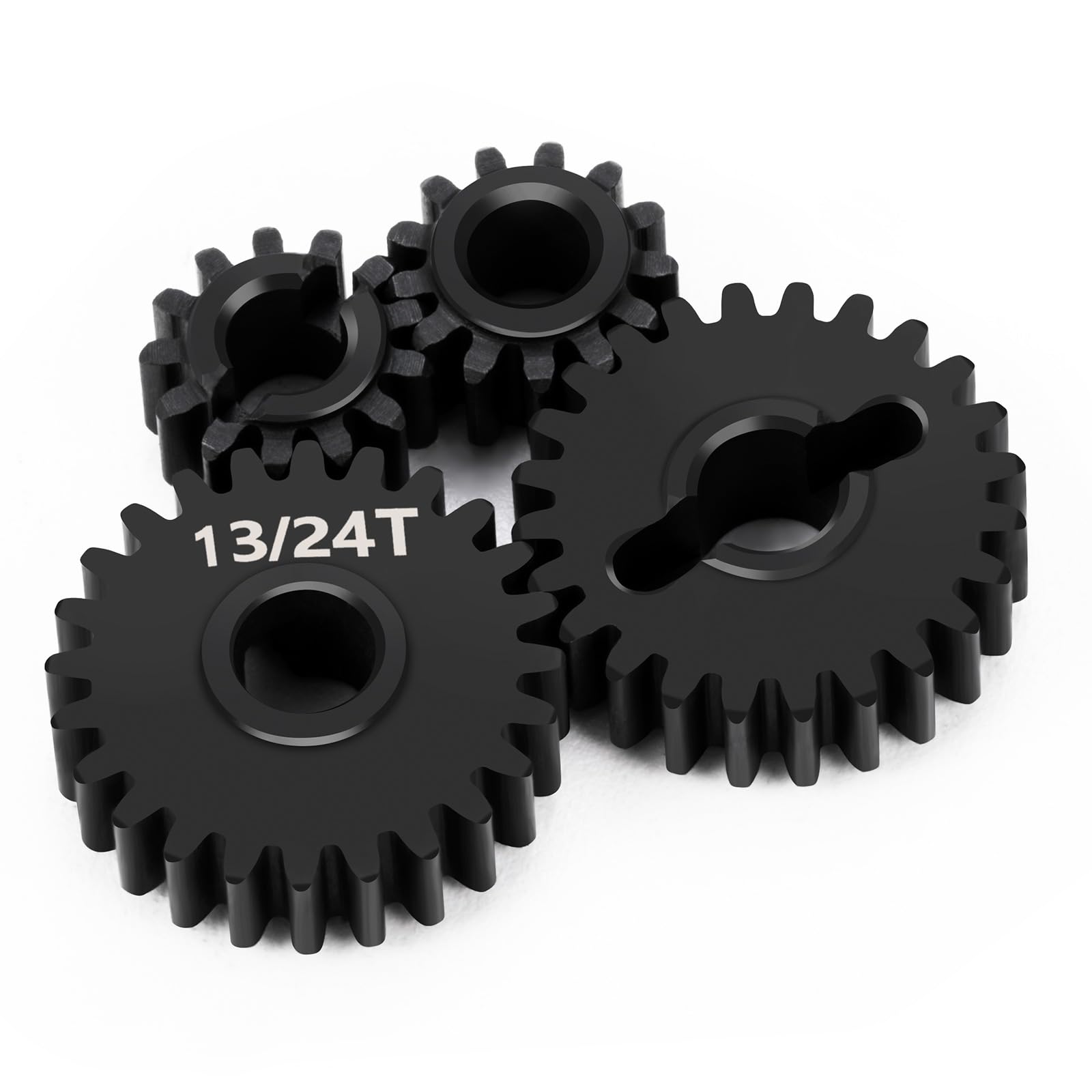 BRKRC Steel 13/24T 14/23T 15/22T Underdrive Portal Gears Set for 1/18 RC Crawler Redcat Ascent-18 Upgrade Parts (13/24T)