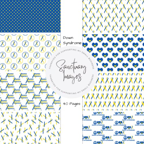Down Syndrome Scrapbooking Paper Pack: Decorative Craft Paper Pad Supplies, Junk Journaling, Scrapbooking, & Crafting Projects - Double Sided 8.5 x 8.5"