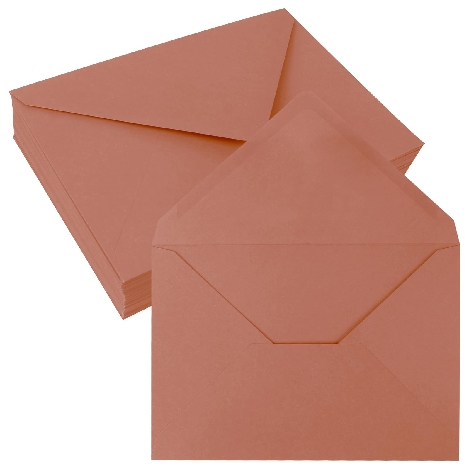 JAGERGREEN 50 Pack 5x7 Envelopes Letter Size, Orange A7 Envelopes Self Seal for Wedding Invitation, Envelope 5.4x7.6 for Greeting Cards, Photos, Baby