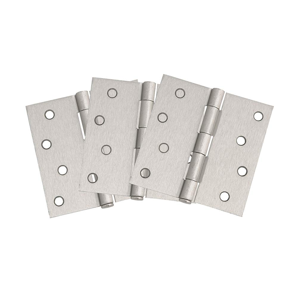 Design House181651 3-Pack Hinge 4", Satin Nickel