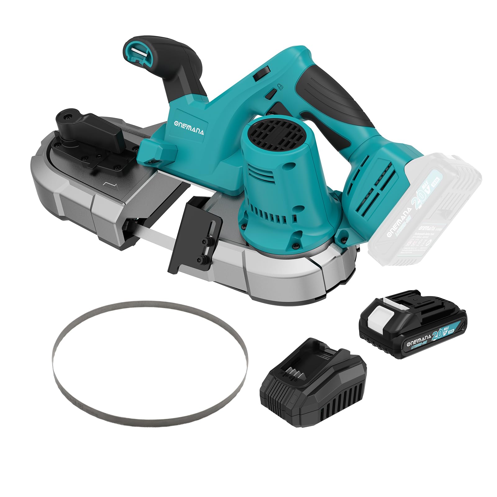 Cordless Bandsaw, ONEMANA 20V Brushless Power Band Saw, 2.5" Deep Cut