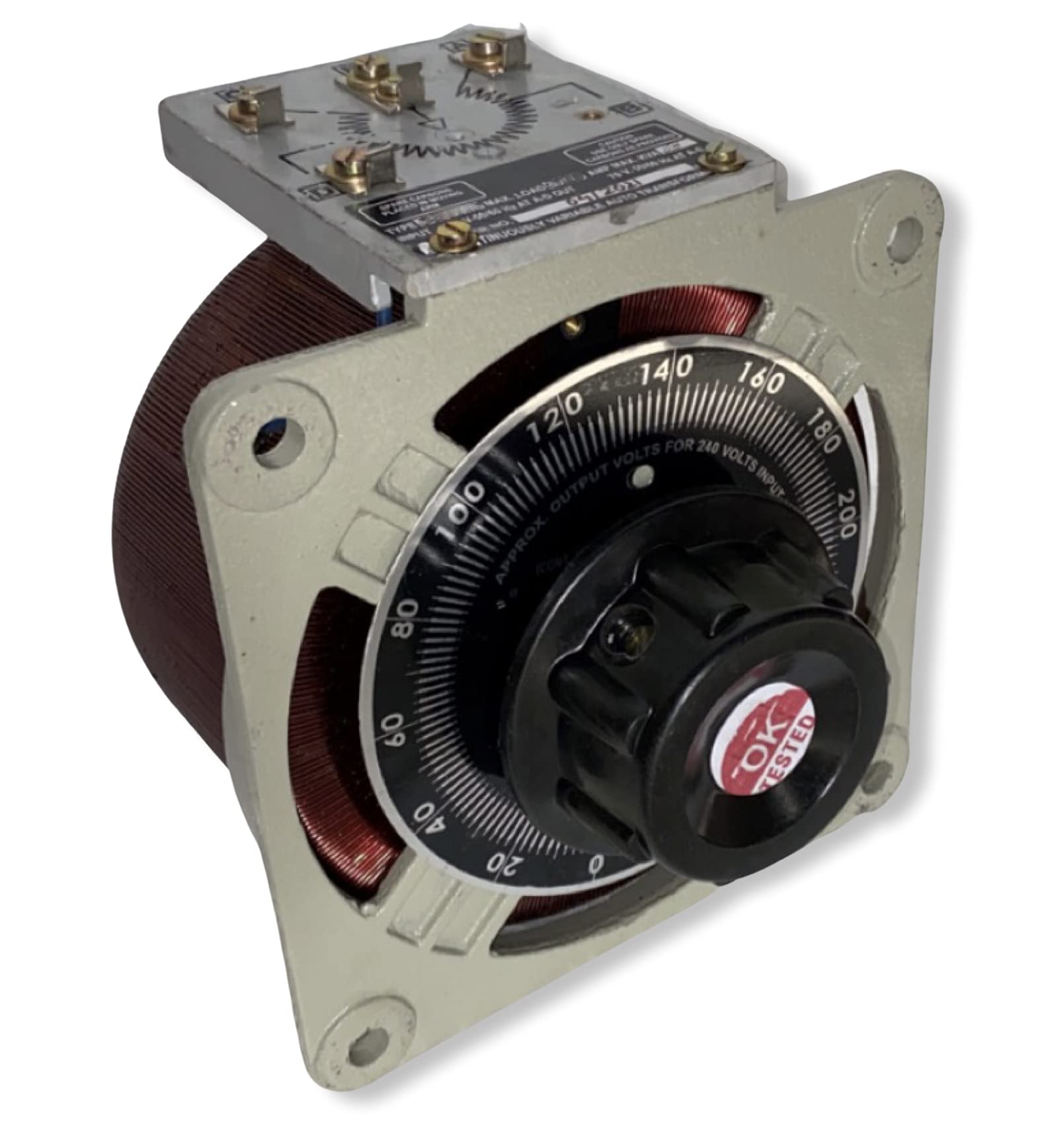 DENKO Variac/Dimmerstat/Auto transformer Single Phase 0-270V 15 Ampere Open Type with one year manufacturer warranty incl. 18% GST