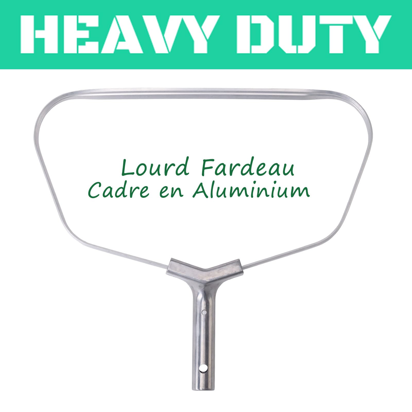 Ultra Fine Mailles du Filet de Piscine, Lourd Fardeau Épuisette avec Contour en Métal, Filet Sac en Anti-déchirure Nylon pour Nettoyer Boue, Pool Rake Skimmer Net