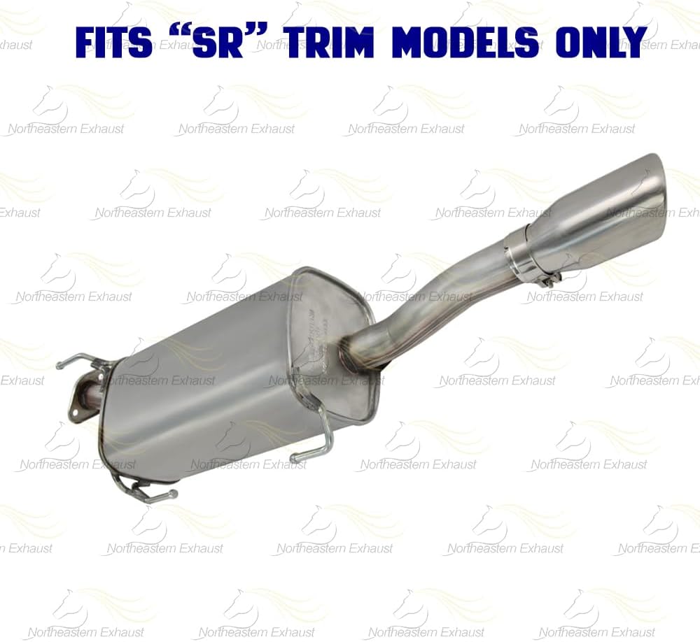 Exhaust Rear Muffler Compatible for 2013-2019 Nissan Sentra 1.8L | Stainless Steel | Northeastern Exhaust | Free Gasket and Bolts and Nuts Included | Automotive Replacement Part | Direct-Fit