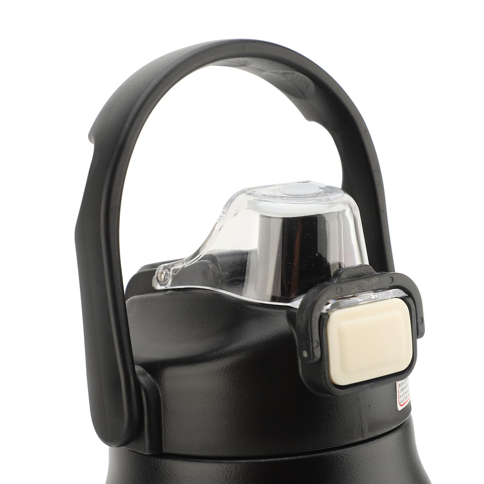 Bottiglia Termica Sottovuoto Termica Bottiglia d'acqua Isolata da 1500 Ml a Prova di Perdite con Cannuccia per i Viaggi (BLACK)