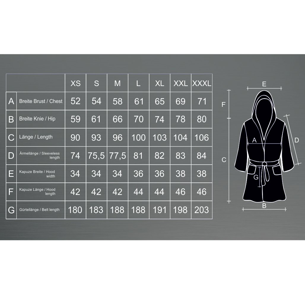 DecoKing Szlafrok z kapturem krótki damski męski unisex mikrofibra miękki lekki Robby