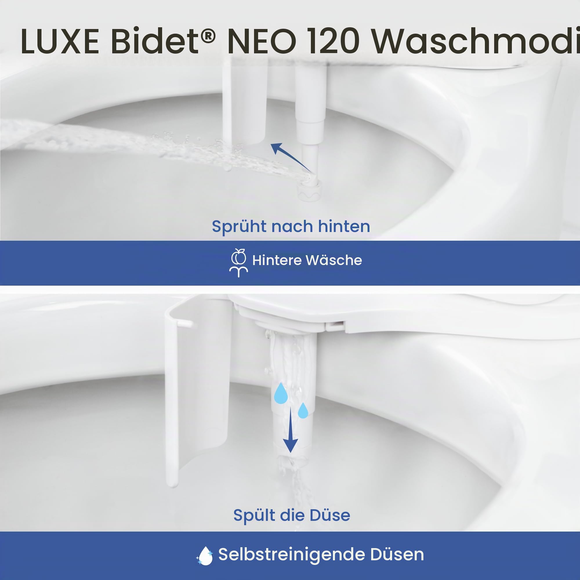 LUXE Bidet Neo 120 white BidetNeo120sww Bidet, Weiß, 17 x 10 x 3 inches