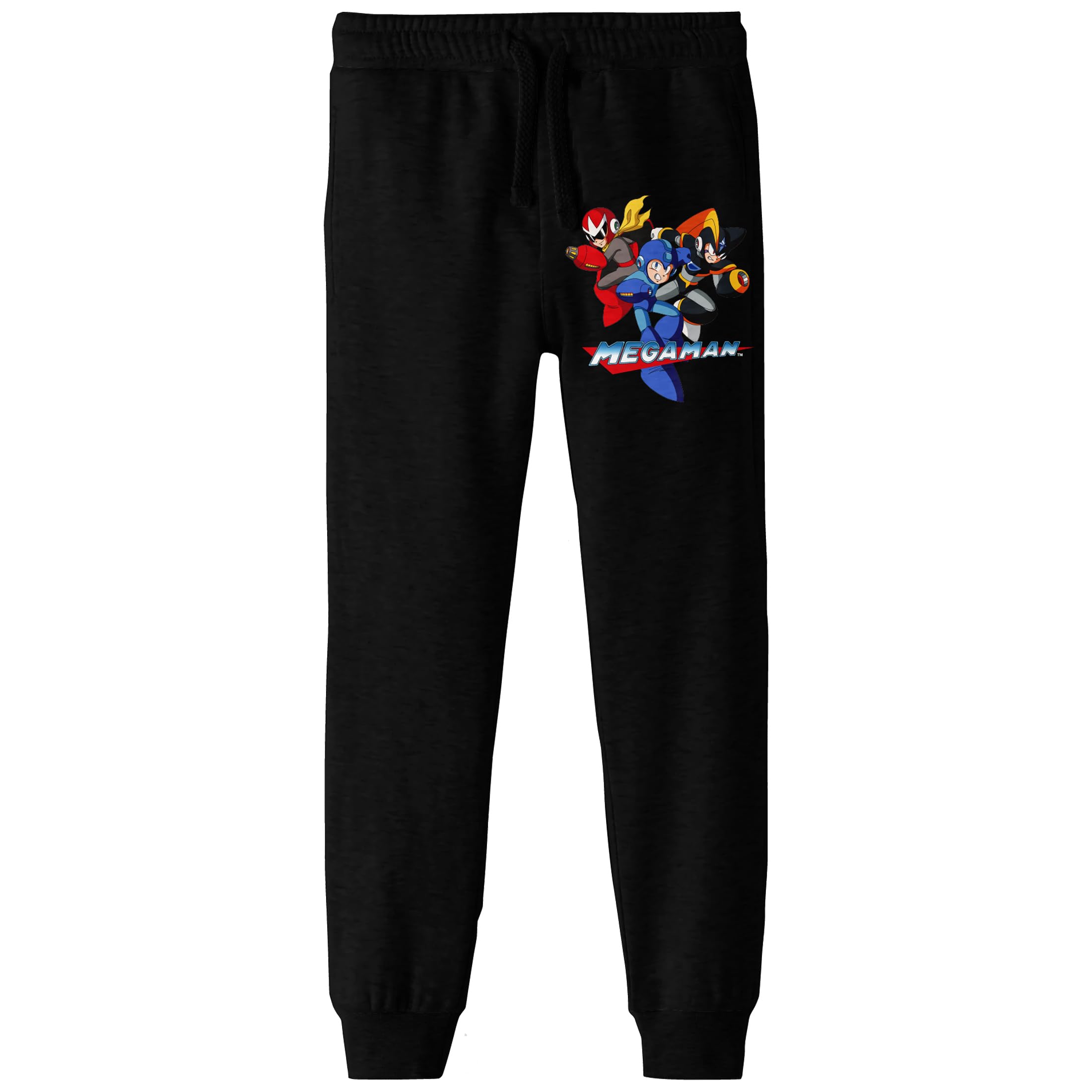 Bioworld Mega Man Axl Proto Man & Mega Man Boy's Black Jogger Pants