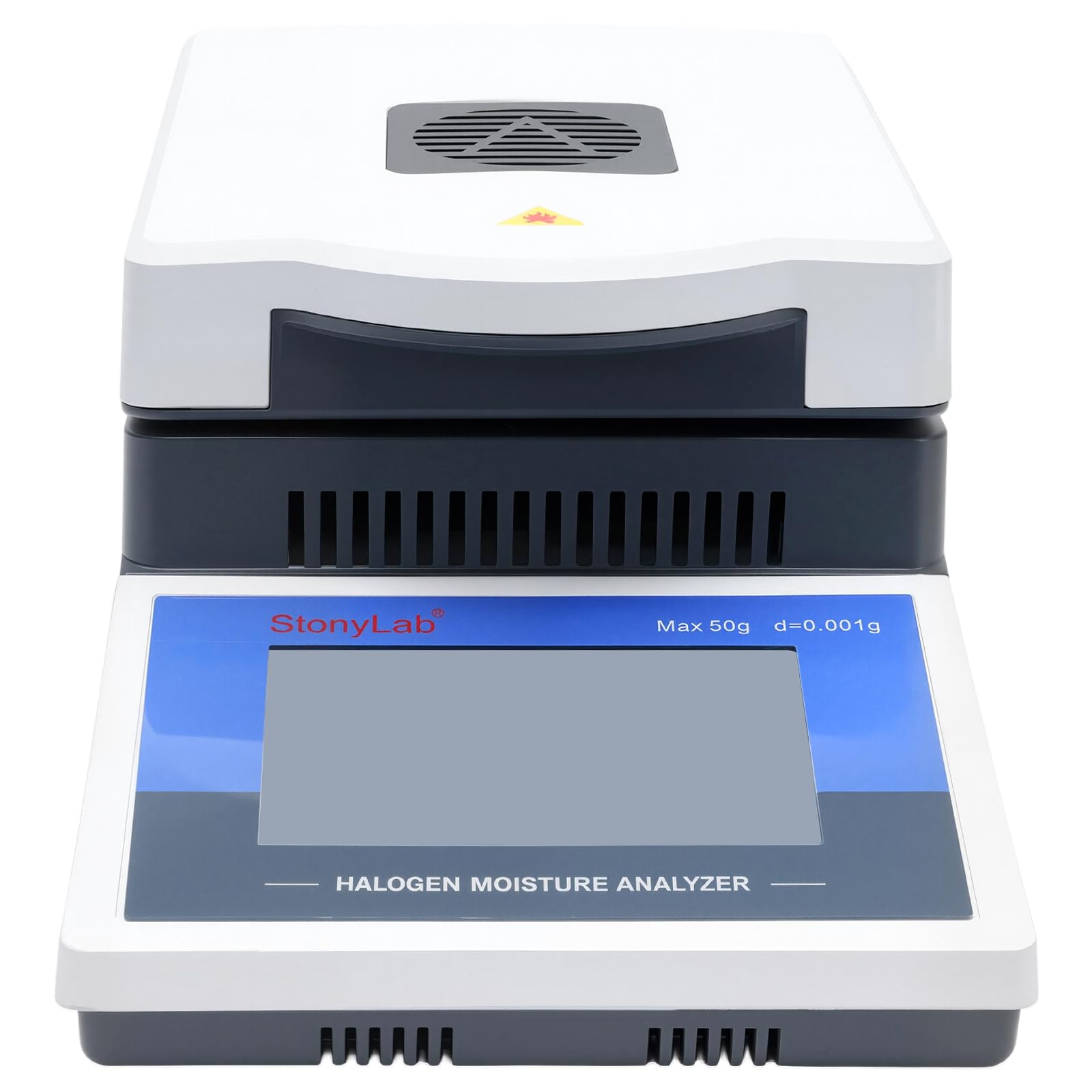 stonylab Analizador de Humedad Halógeno, Legibilidad 1 mg, Capacidad Máx 50 g, Calentamiento 50-180°C, Temporizador 0-99 min, Interfaz RS232, Muestra 9 Parámetros de Secado para Laboratorio