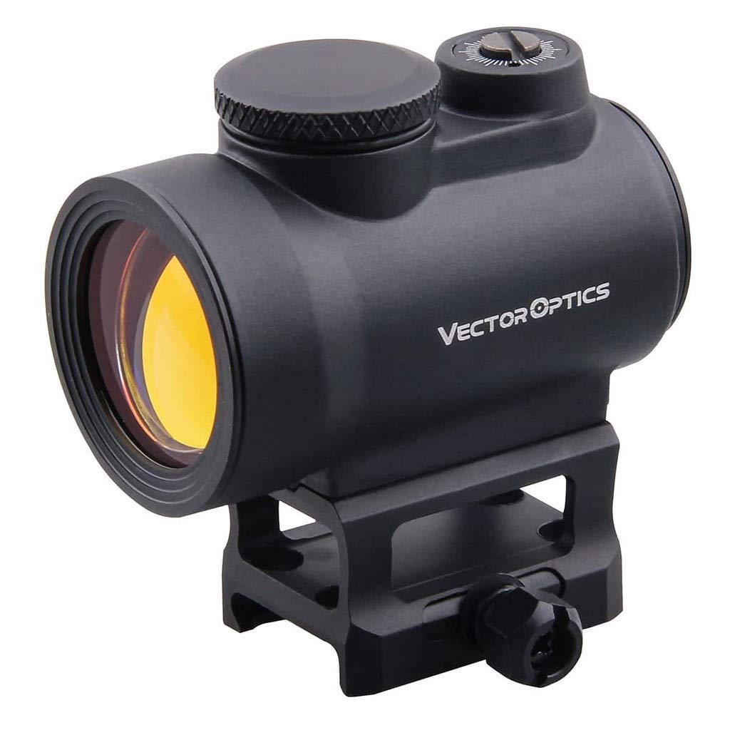 Vector Optics Centurion 1x30 Tactical Red Dot Sight Gen II with Red Illuminated Reticles, 7 Levels of Illumination, Co-Witness Picatinny QD Riser Mount Fits Onto Picatinny Rail