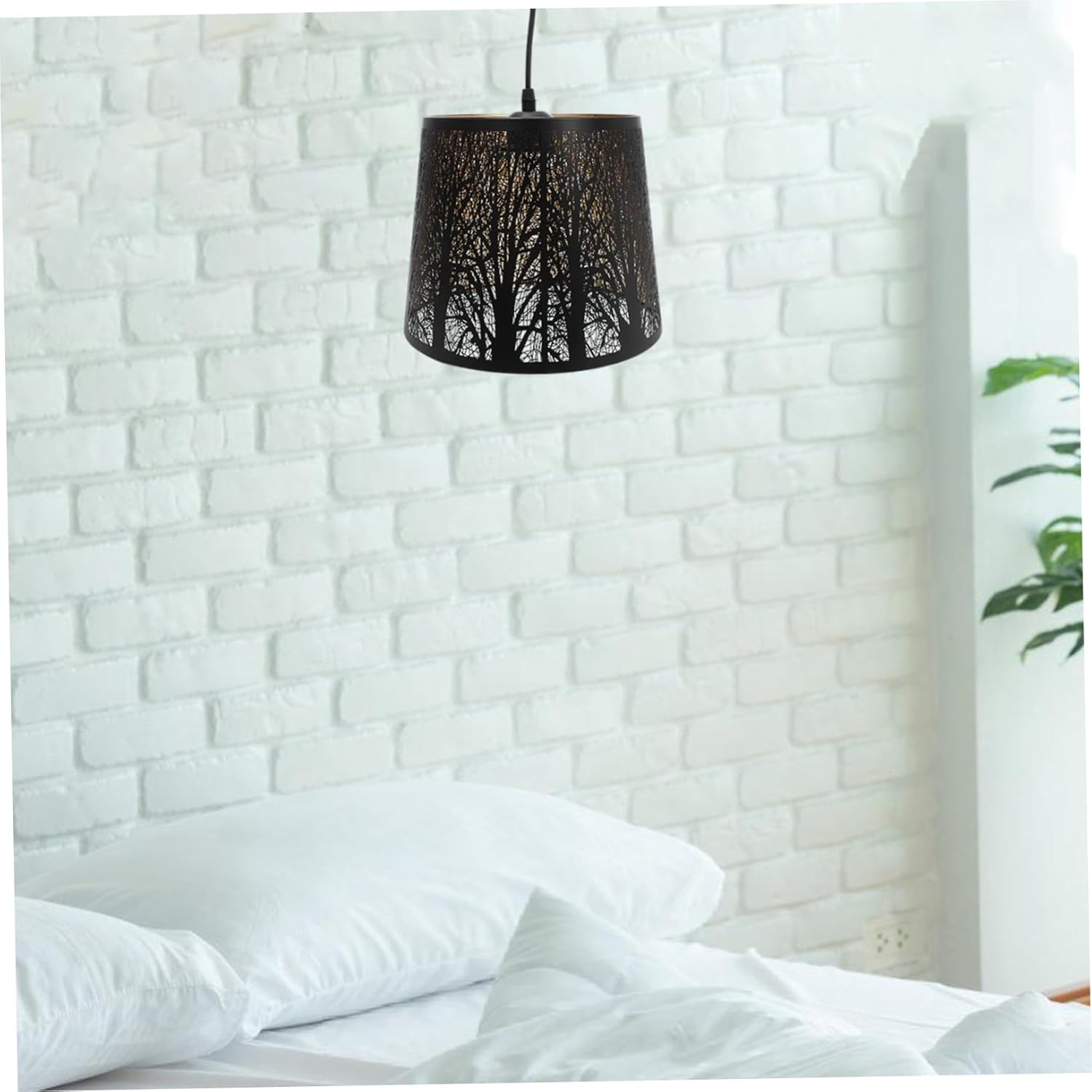 STOBOK 1Set Modern Hollow Carved Lampshade Stylish Ceiling Light Cover for Rustic Decor Easy Installation Durable Iron Material for Bars and Restaurants