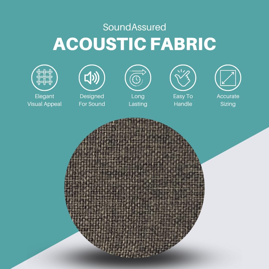 SoundAssured Acoustical Fabric - Acoustically Transparent Fabric for Making Acoustic Panels - DIY Sound Panel Acoustic Fabric (Chocolate)