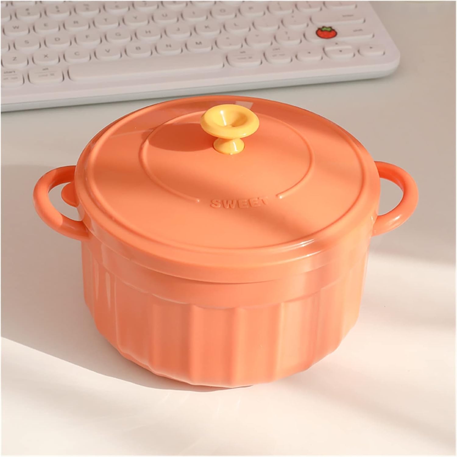 Ramen Bowl with Lid Spoon Stainless Steel Large Capacity Noodle Fruit Salad Soup Set KitchenTableware(Black)