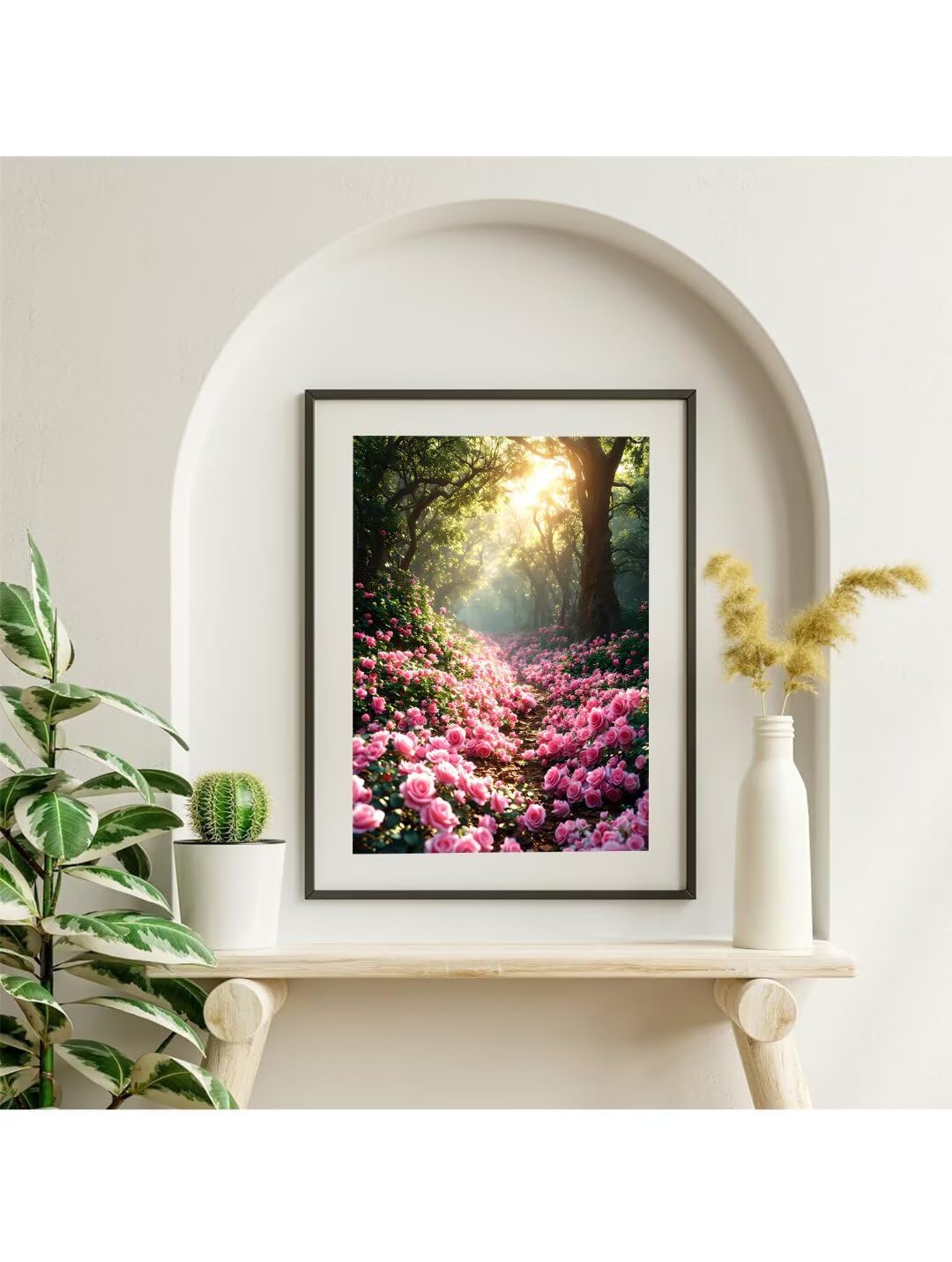 Diamond Painting Fleurs de la forêt Peinture Diamant Adulte, Kit de Peinture Diamant 5d, Strass Point de Croix Cristal Broderie Diamant Kit Complet, pour Murale Décoration Noël Cadeaux 70x100cm R-4413