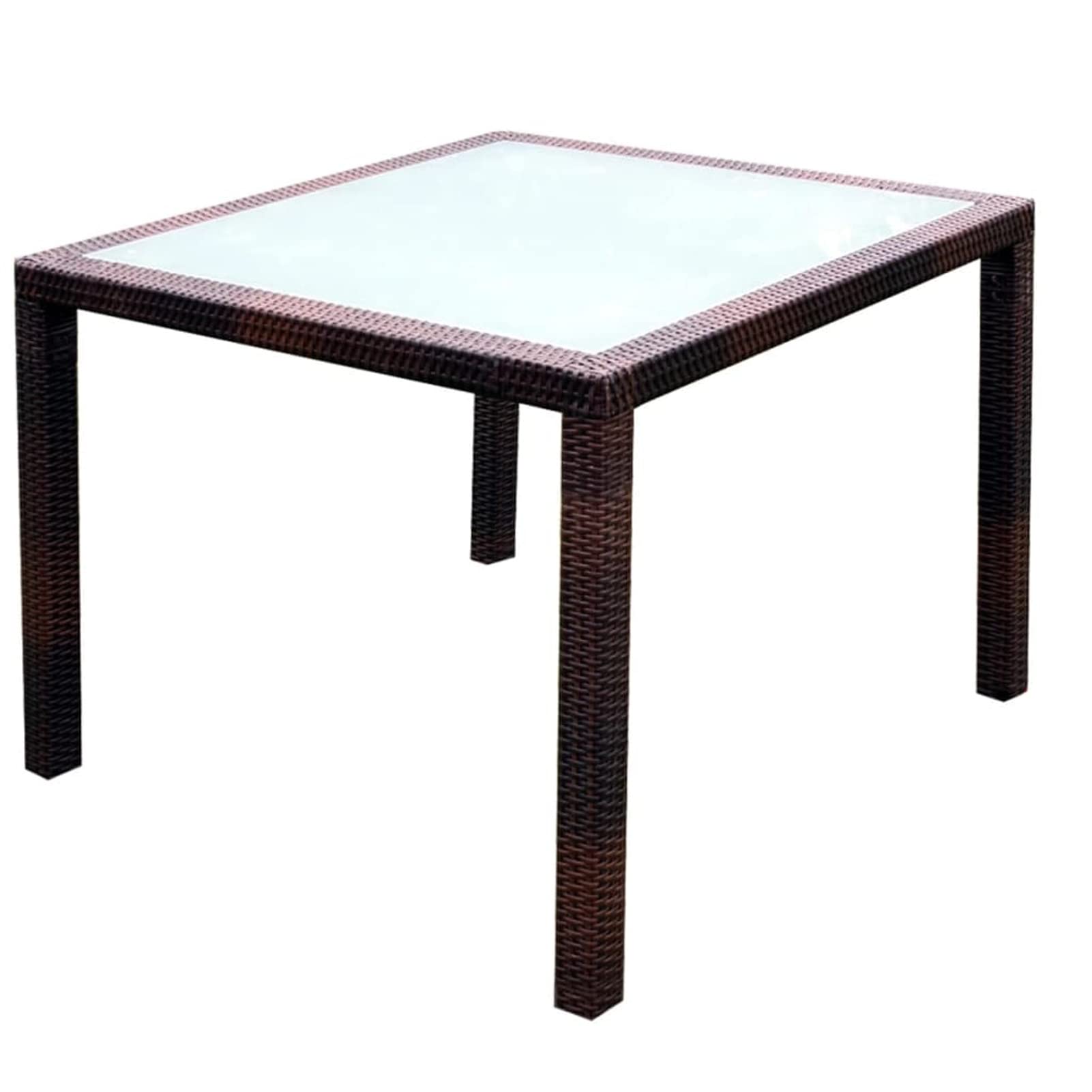 Homgoday Juego de muebles de jardín con cojines, mesa de jardín con sillas, muebles de jardín, muebles de jardín, balcón, terraza, poliratán, marrón