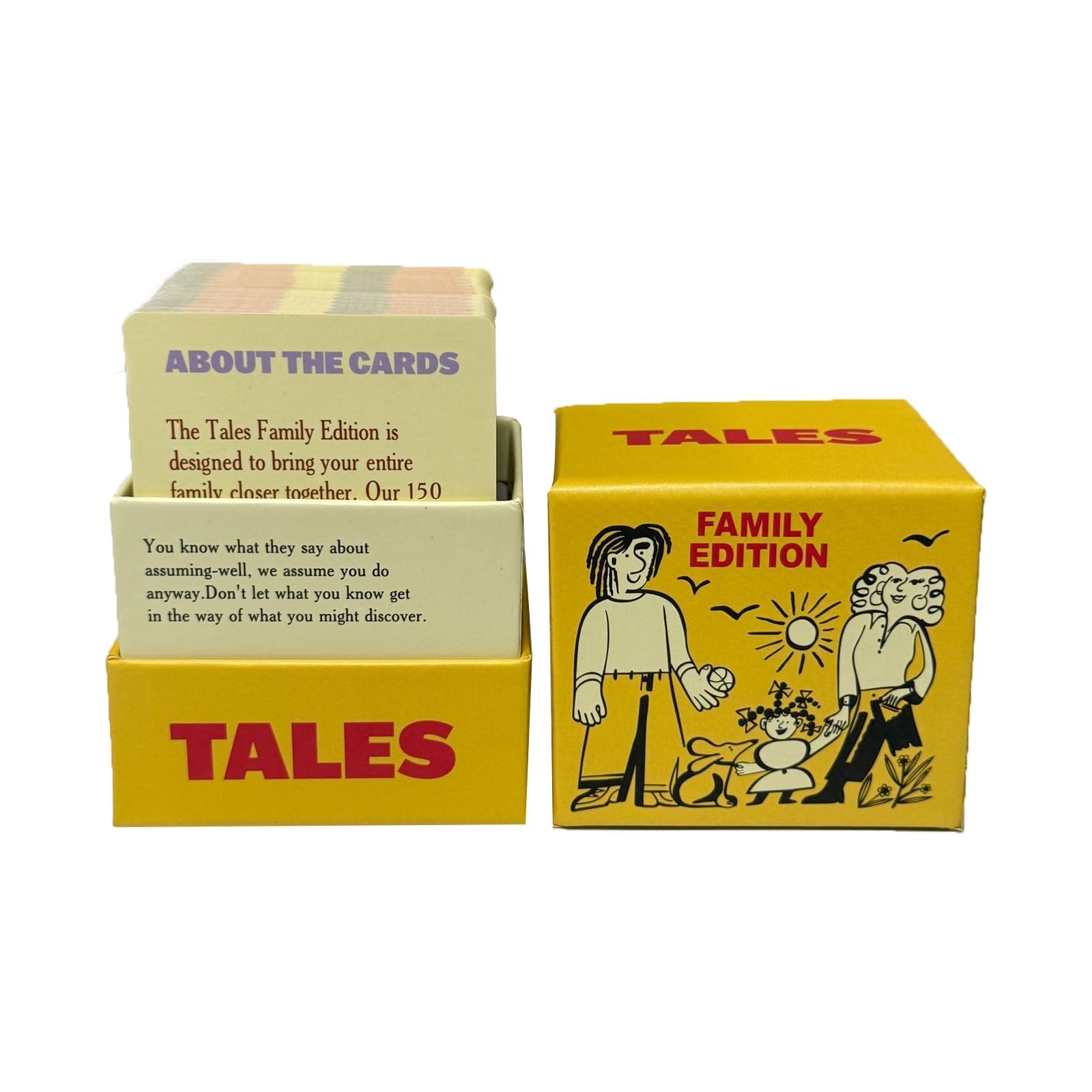 Zyssby 150pcs Family Conversation Cards with Fun Tales – Party & Game Night