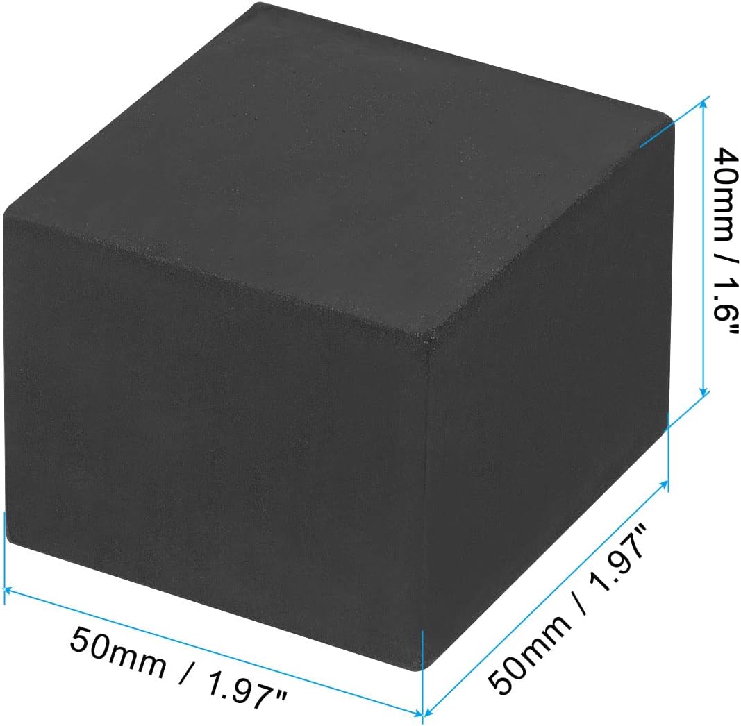 PATIKIL Plant Pot Feet 2x2x1.6 Inch, 8 Pack Invisible Riser Rubber Square for Outdoor Garden Patio Deck Flower Planters, Black