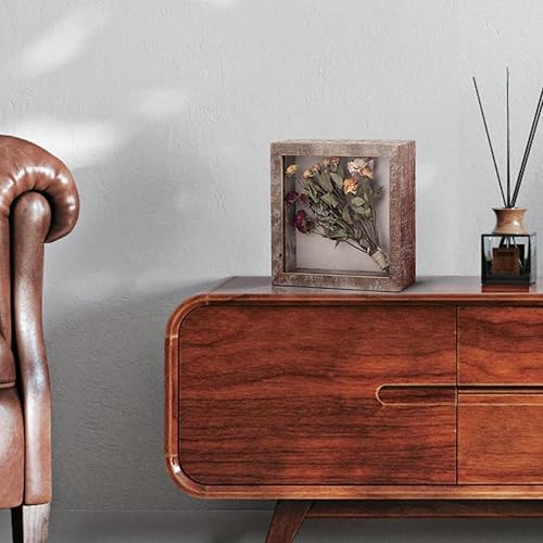 Vista 31 de Shadow Box - Marco de fotos de madera natural de 12 x 16 pulgadas con parte trasera de lino para recuerdos, alfileres, premios, medallas, entradas