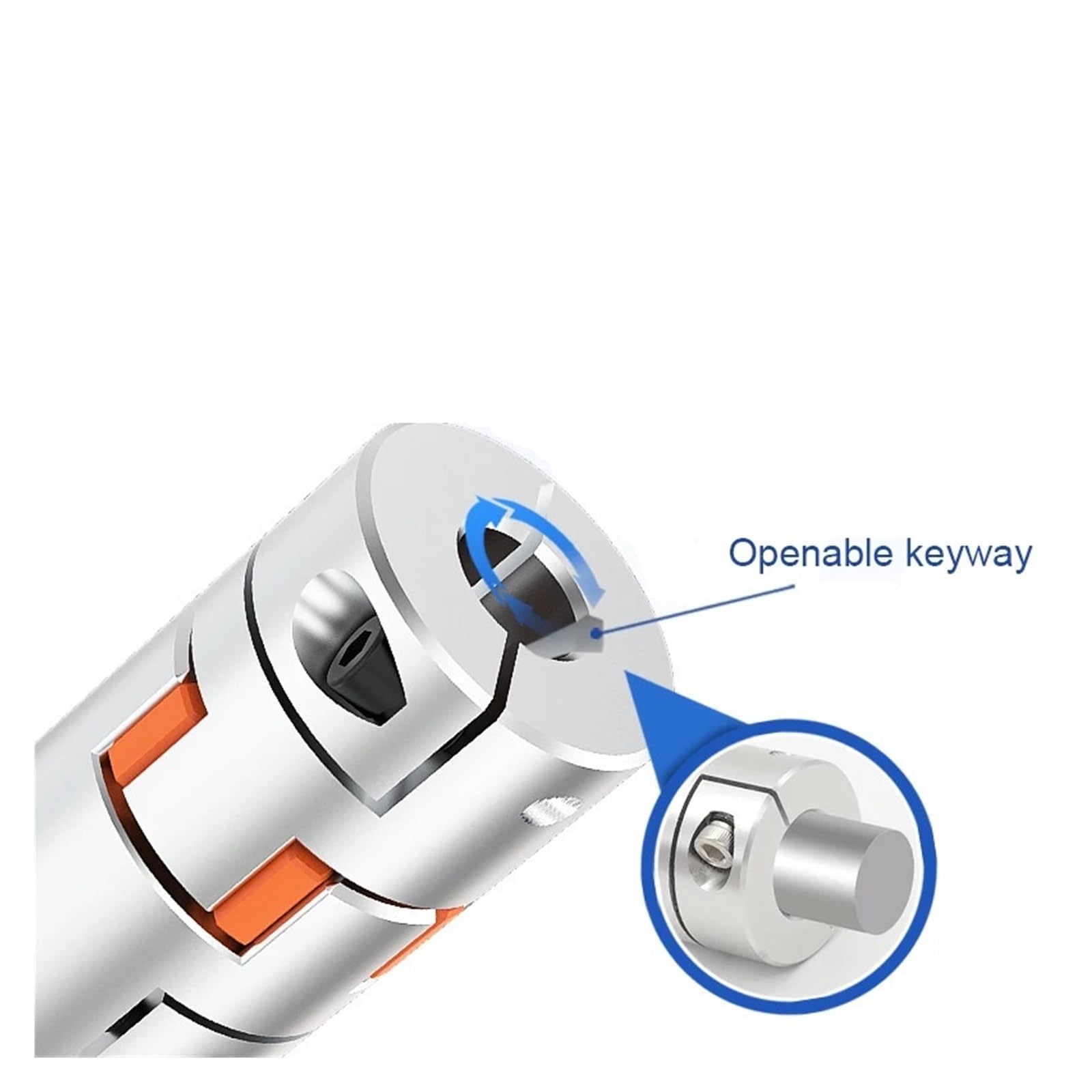 Accouplement d'arbre Flexible, coupleur CNC D45L66 Plum Jaw Coupling
