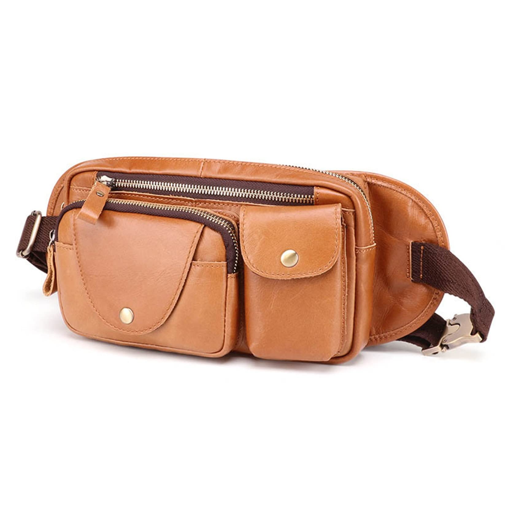 Marsupi Running Unisex, Borsa in vita in vera pelle da uomo Fanny Pack Festival da viaggio Festival in esecuzione escursionismo Ciclismo arrampicata Sport Outdoor Sport Bum Bag Sacchetto del telefono