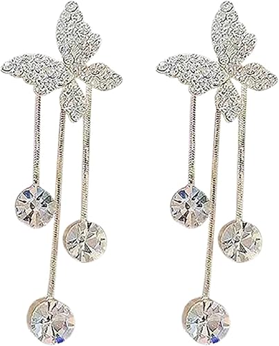 Aretes colgantes con forma de corazón para mujer, aretes de botón con borla de circón, joyería de moda, regalos para mujeres y niñas