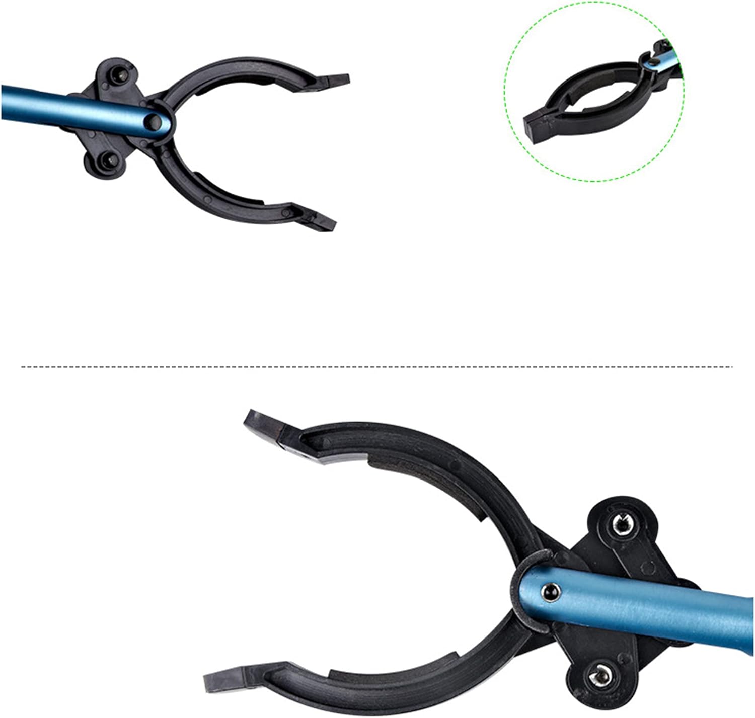 Litter Picker Grabber Reacher Tool 80cm Stainless Steel Rubbish Lightweight Extra Long Handy Trash Upper Claw Equipment for Elderly