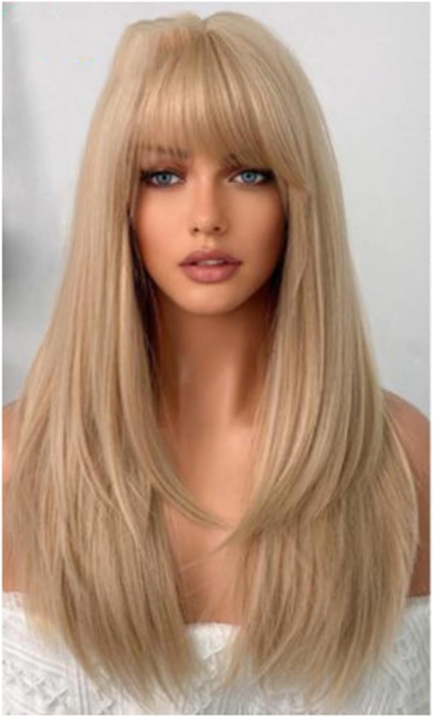 Haarpflege 60 Cm/23,6 Lange Lockige Kunsthaarperücken Für Frauen, Tiefe Wellenperücke Mit Ersatzperücken, Lange Perücke, Synthetische Perücke, Natürlich, Blonde