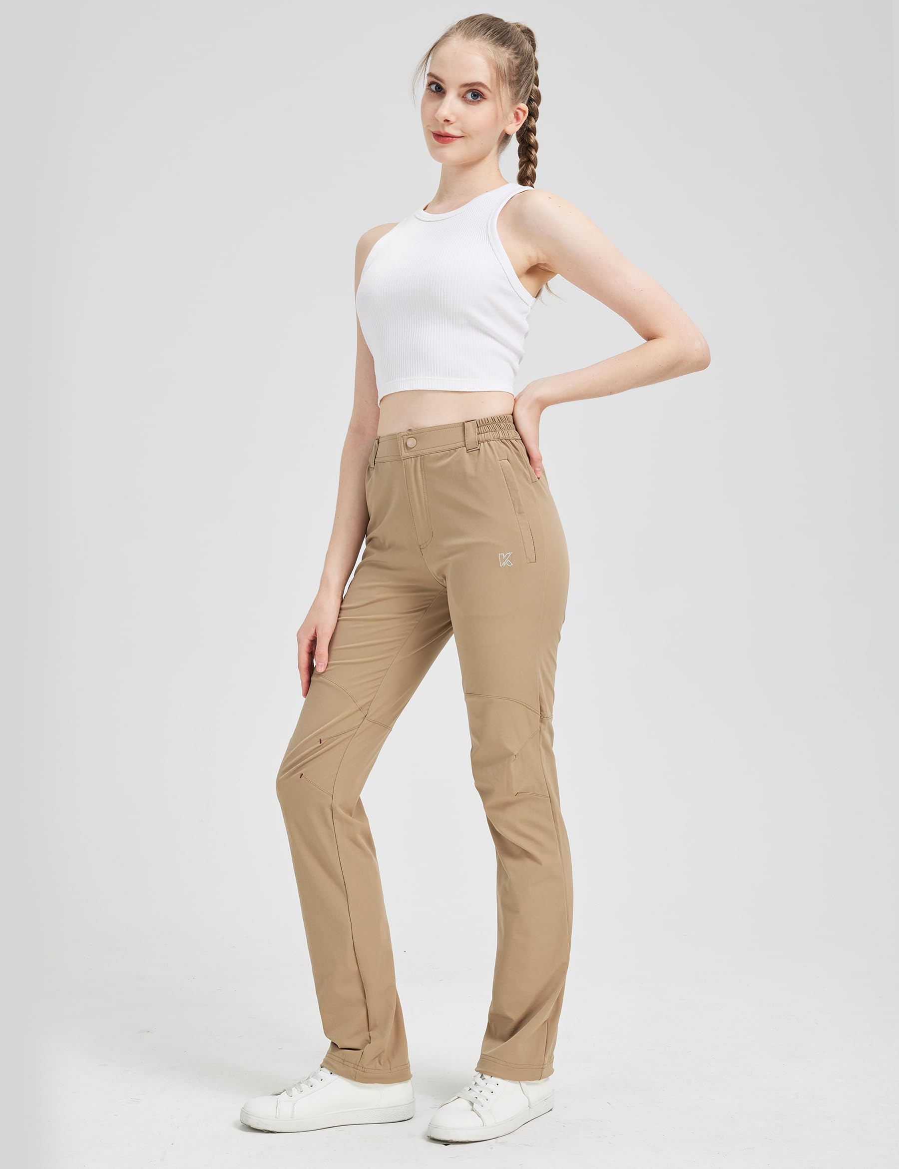KUTOOK Pantaloni Trekking Donna Estivi Asciugatura Rapida Pantaloni Cargo Donna Traspiranti Elasticizzati Montagna Escursionismo