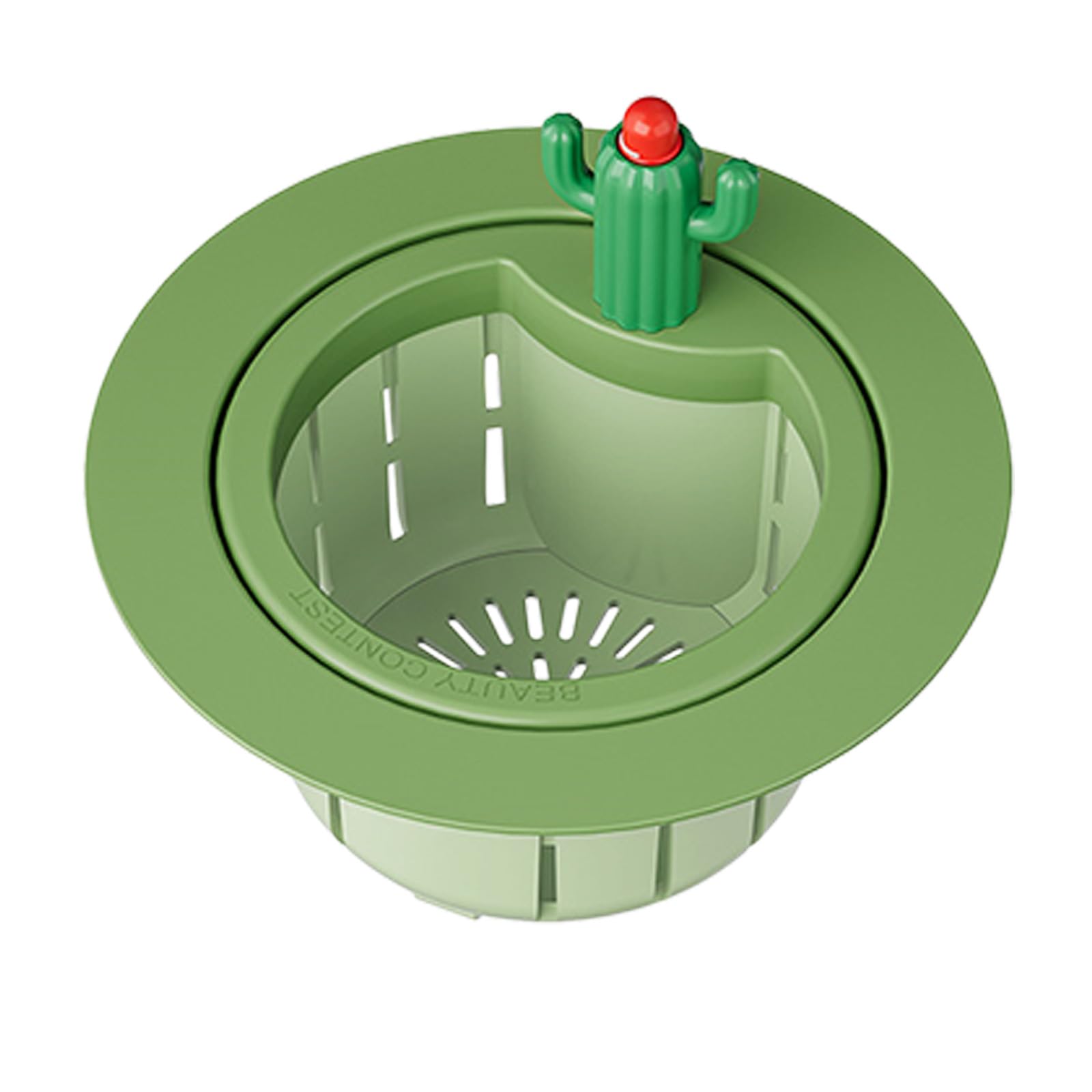 NMFLAB Cactus Design Sink Strainer Press to Dump Basket Waste Collector for Effective Drain Filtering in Kitchen and Bathroom Sink Waste Catcher