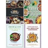 Mowgli Street Food [Hardcover], Fresh & Easy Indian Street Food, Indian Vegetarian Cookbook, Dal Medicine Cookbook 4 Books Collection Set