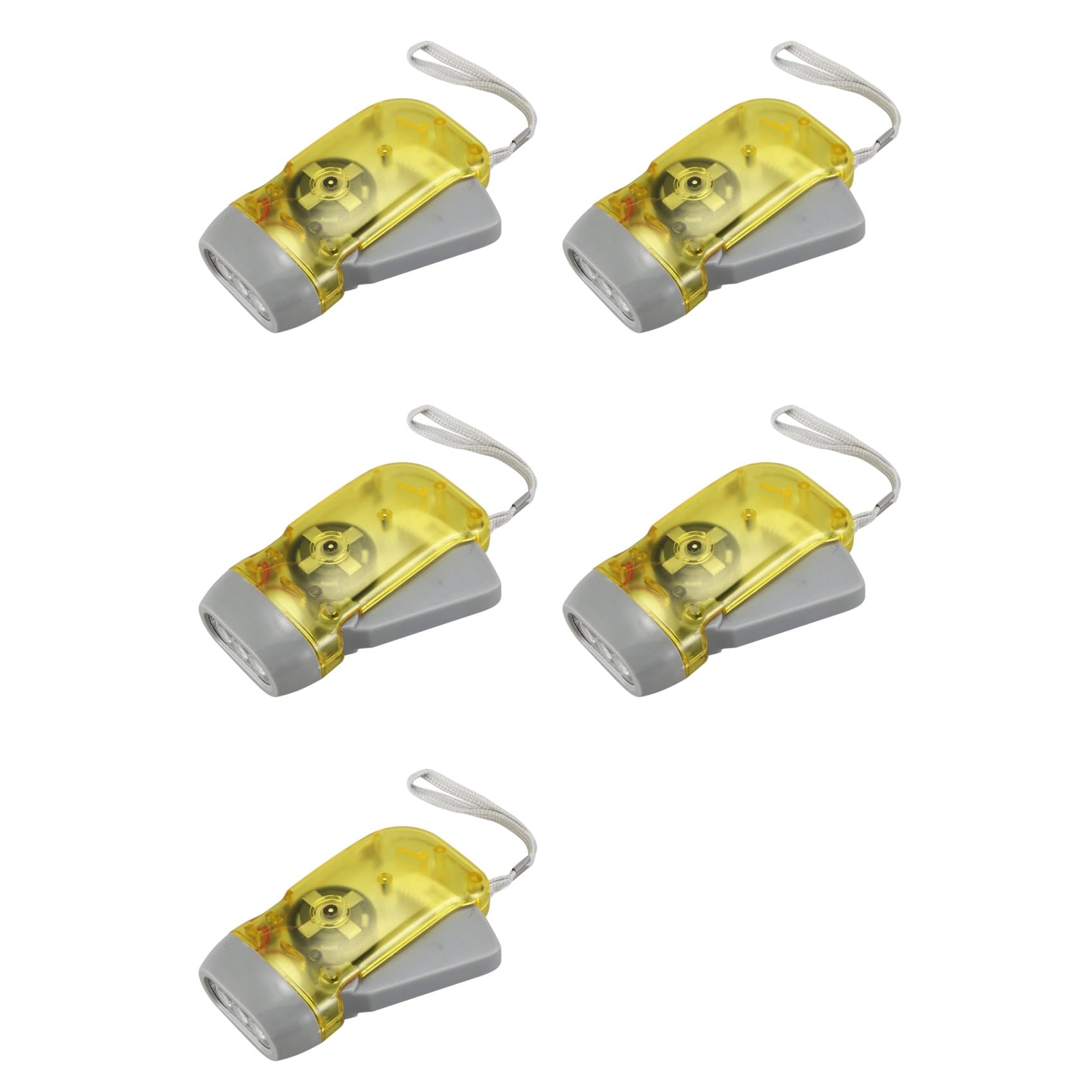 Hndhbfgrt 5X 3 LED Dynamo Wind Up Flashlight Hand Press Crank Camping