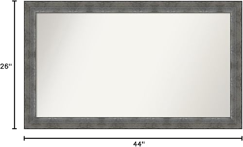 Miniatura 6 de Amanti Art Espejo personalizado, espejo de baño de peltre forjado, espejo de pared o espejo de tocador de baño sobre el fregadero (26 x 44