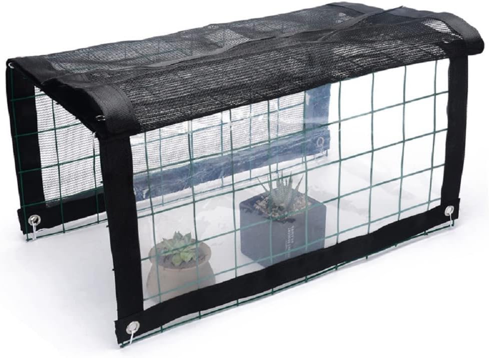 Sunblock Balcony Sun Shade Plant Shade Cover from Sun with Stand Garden Shade Cloth for at Home Gardening Succulents Flowers,19.7" x 18.9" x 14"