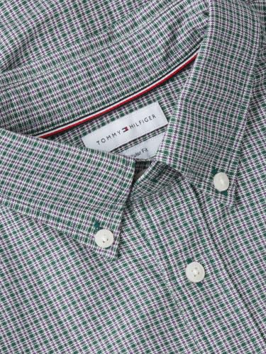 Image of Tommy Hilfiger Men's Long Sleeve Oxford Shirts in Regular Fit, Men's Button Down Shirts, Also Available in Big and Tall