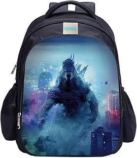 Godzilla Backpack for Boys, Godzilla Print Backpack Cool Godzilla Pattern School Bag (Godzilla Backpack 23-4)
