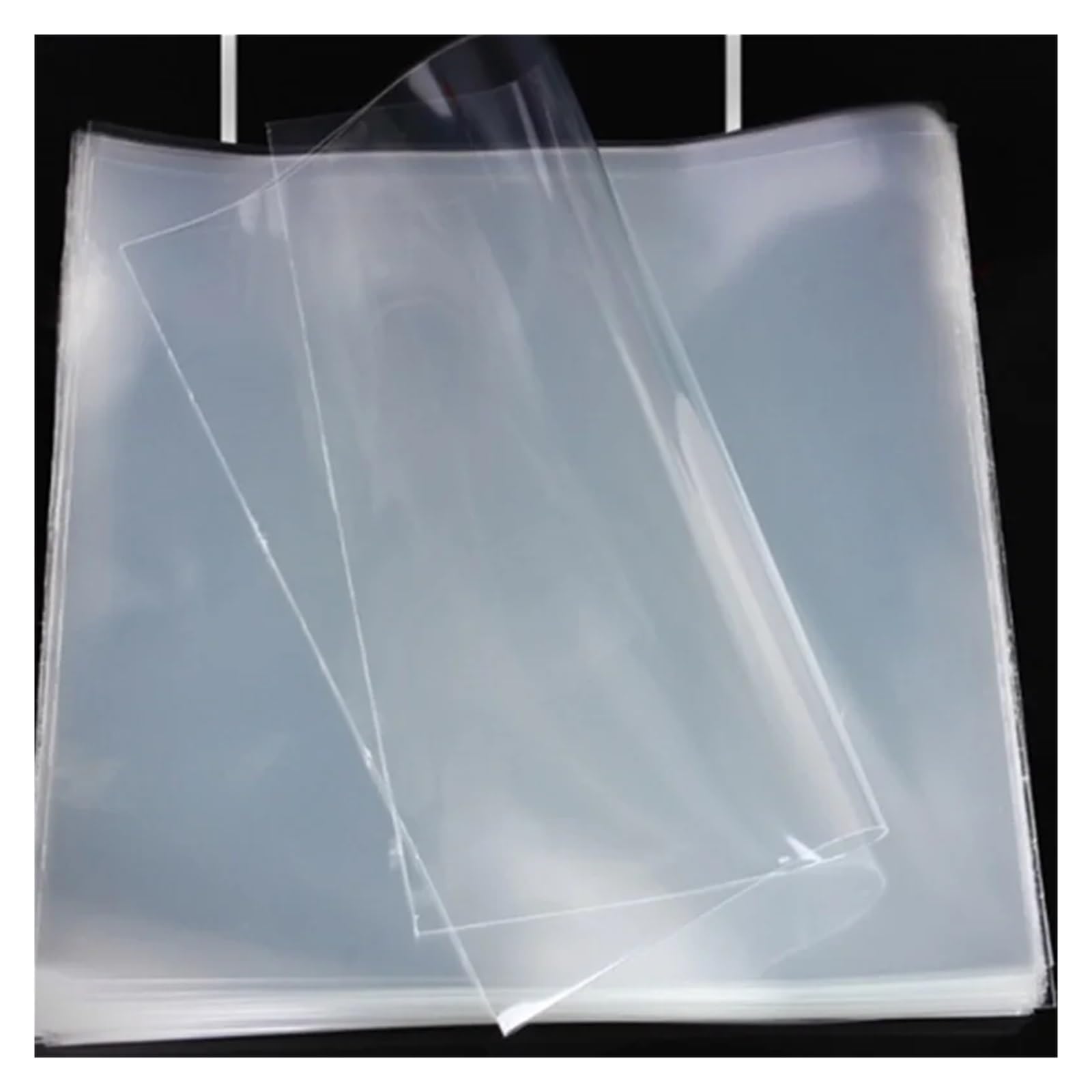 100 Pezzi LP Vinile Disco Borsa 12 Pollici Esterno Sacchetto Protettivo Nero Busta di plastica Sacchetto Vinile Disco Manicotti Interni per Dischi in Vinile
