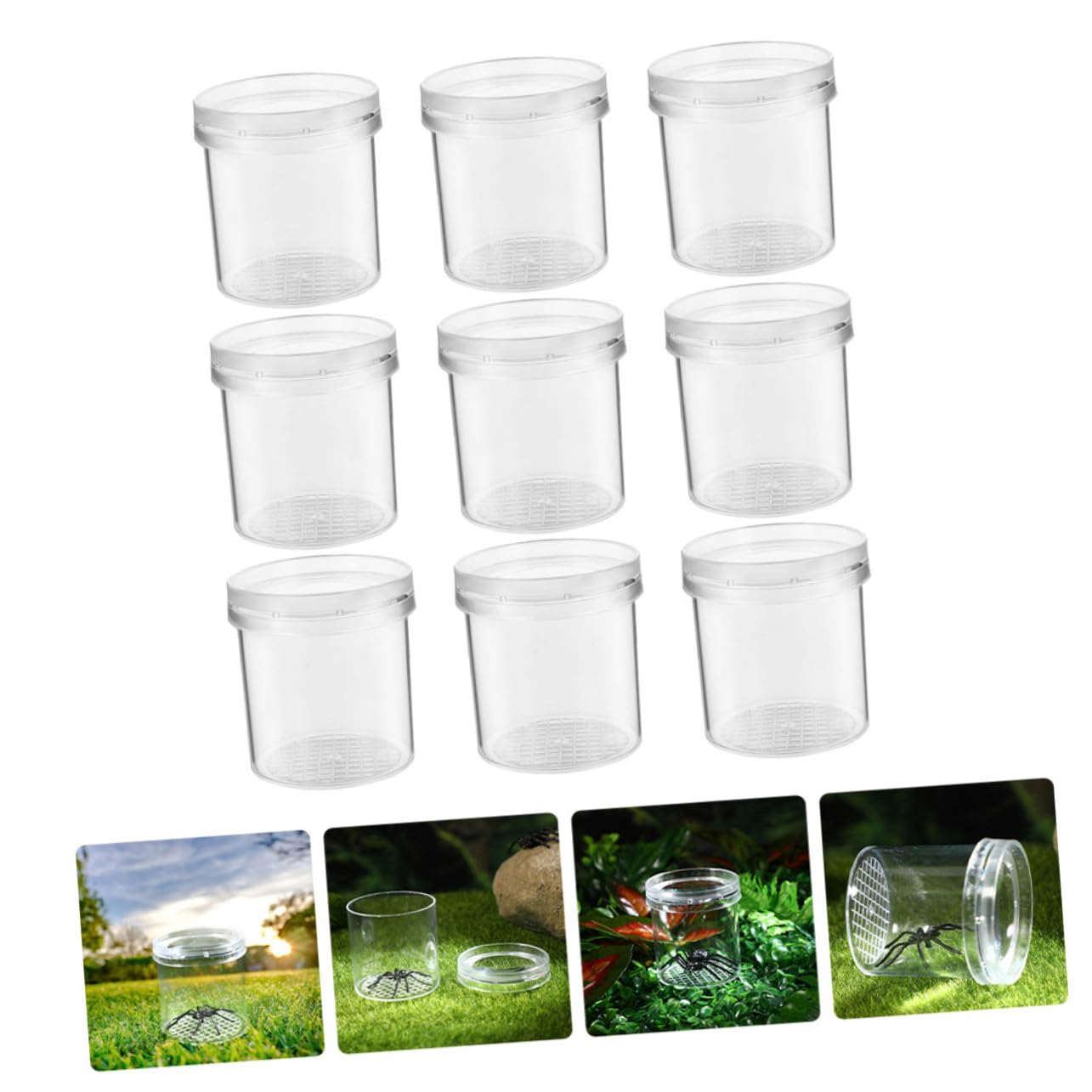 iplusmile 9piezas Taza de Observación de Insectos Lupa Multifunción Caja Hogar y Animales para Cajas de Insectos de Aumento