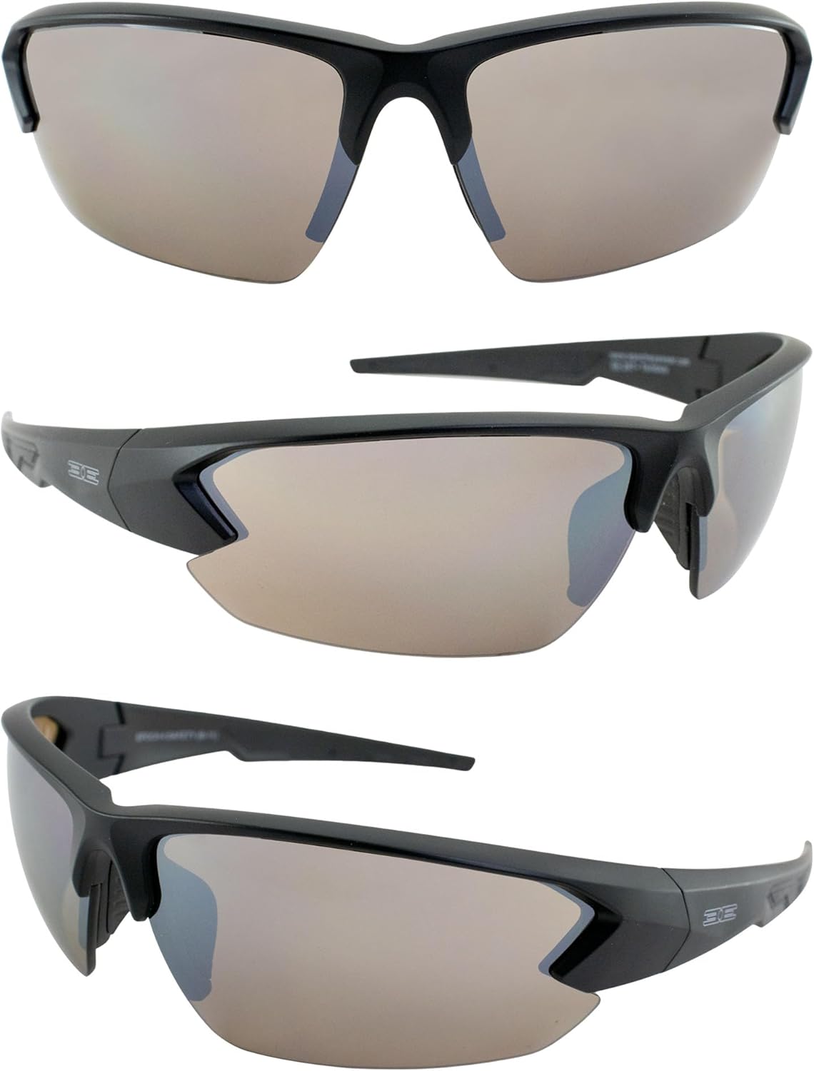 Epoch Eyewear Midway Motorcycle Sunglasses Sports Glasses Black Frame with High Clarity Brown Lens - Image 8