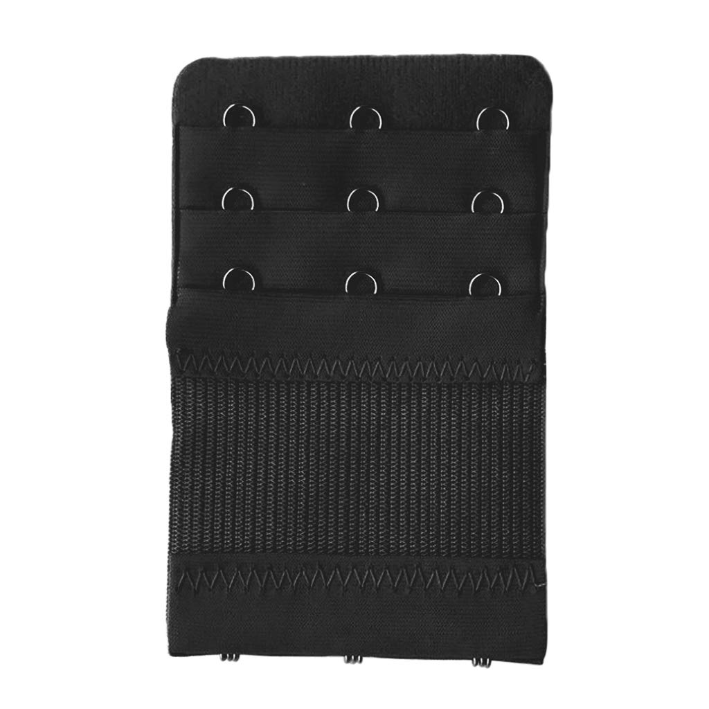 Simplelife Women's Bra Extenders Elastic Stretchy Comfortable Bra Extension Strap 3 Hooks 3 Rows Soft Strap Extension Belt Lengthened Buckle