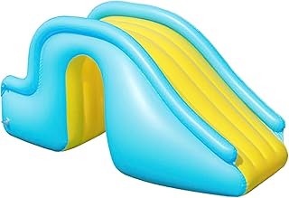 Above Ground Pool Slides, Water Slide Durable Swimming Pool, Inflatable Slide Step, Portable Pool Water Slide for Kids, Compact Inflatable Pool Slide Swimming Pool Accessories for Todlers.