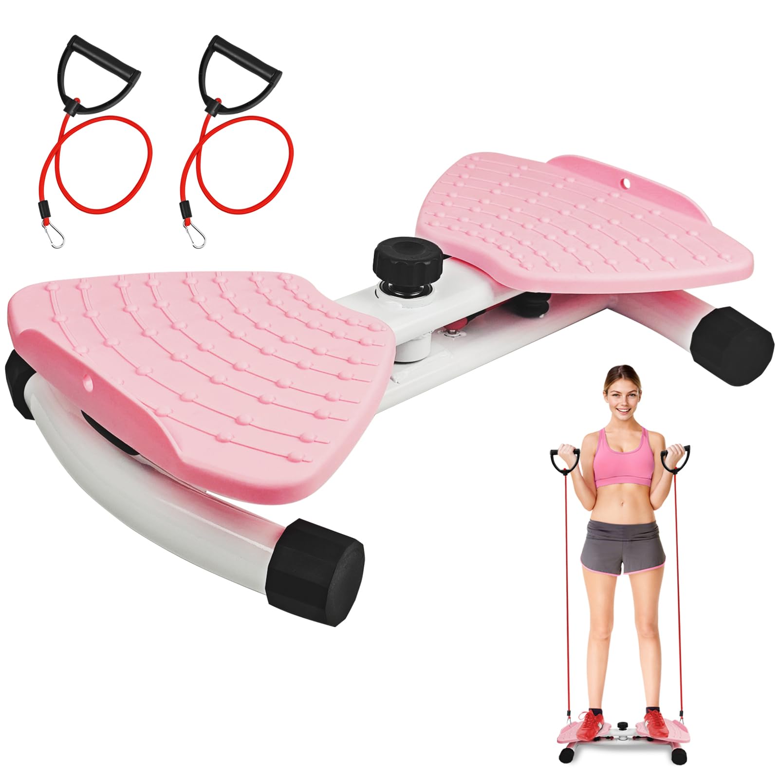 Disque de Torsion Fitness pour la Taille, Waist Twisting Disc Board avec Bandes de Résistance Twist Exercise Machine Rotative