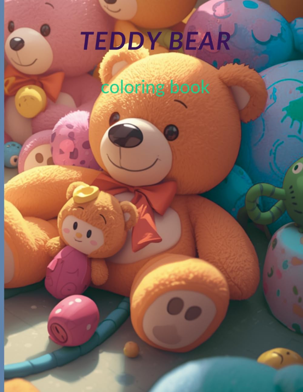 Teddy Bear Coloring Book: Adorable teddy bears toys and balloons for all the teddy bear fans